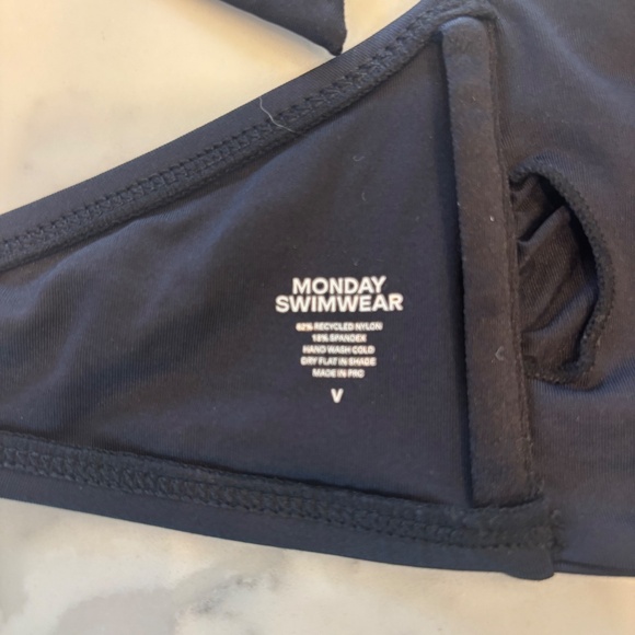 Monday Swimwear Black Antigua Top with Gold Hardware - Picture 5 of 6